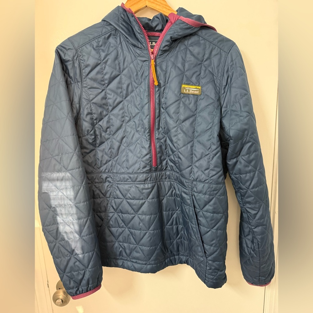 L.L. Bean Navy and Burgundy Quilted Jacket